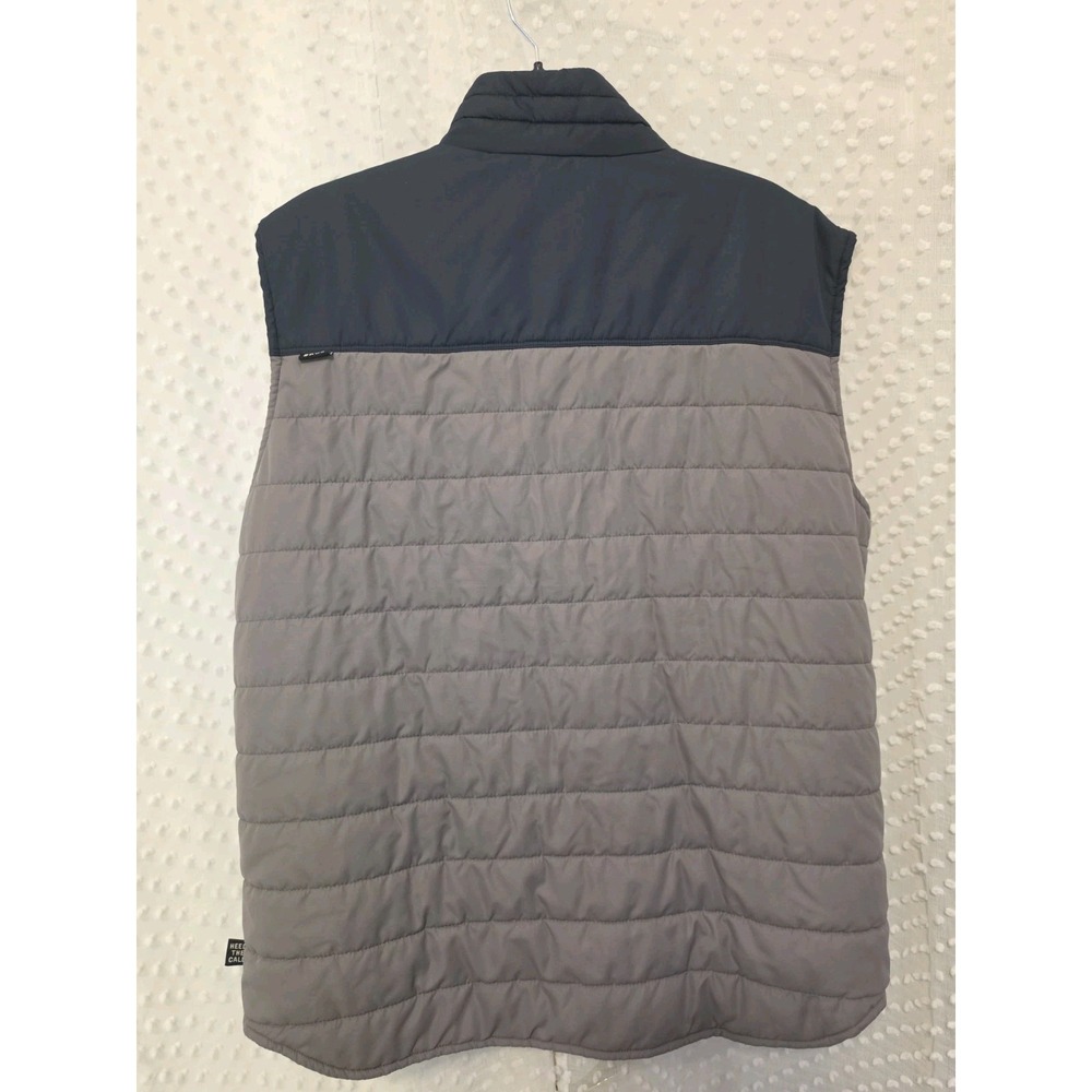 Howler Brothers Vest Mens Large Full Zip Quilted Primaloft Gorpcore Gray Orange - Picture 7 of 7